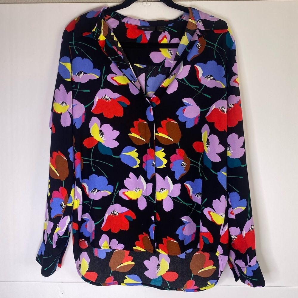 Halogen Floral Long Sleeve Blouse – Women’s Size M